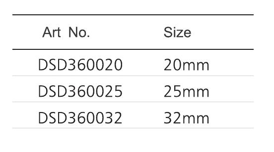 Art No and Size Table