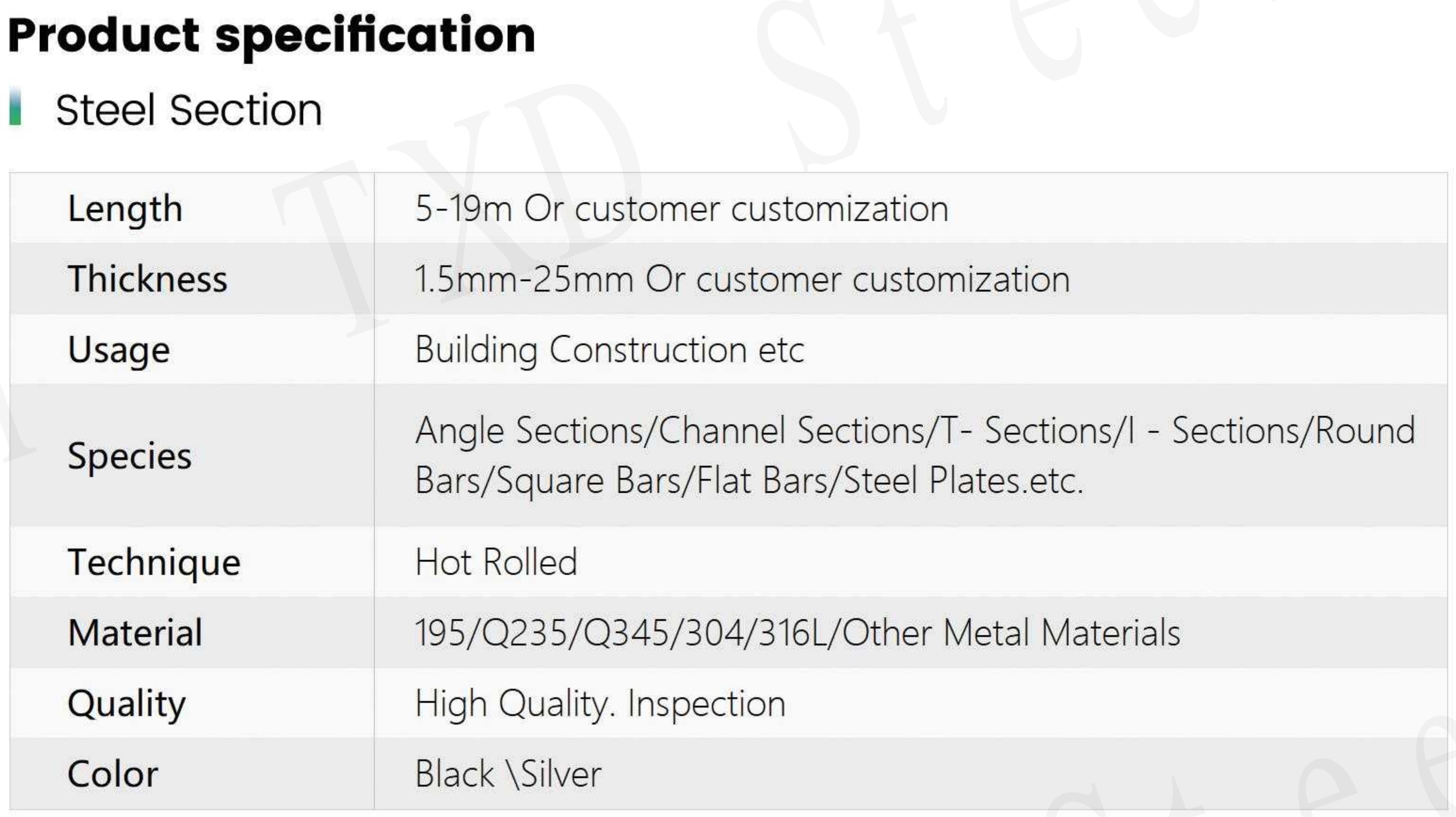 Product Specification